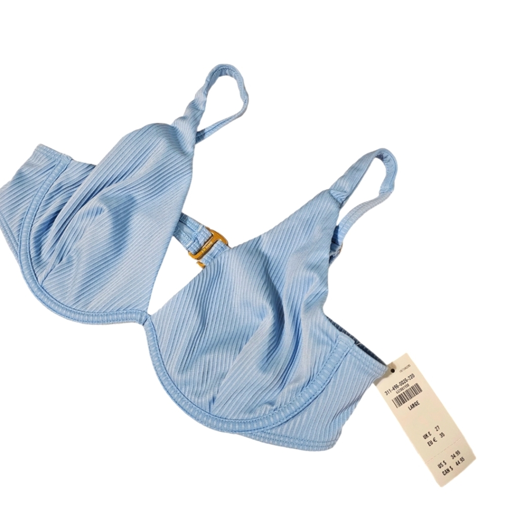 Hollister Baby Blue Bikini Top Sz Lg NWT!